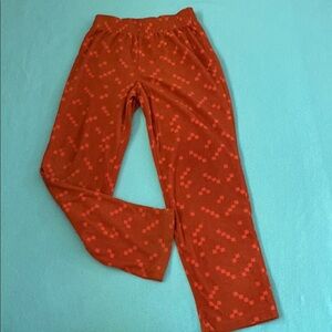 CAT & JACK brown orange print pajama pants elastic waistband soft cozy NEW SZ 8